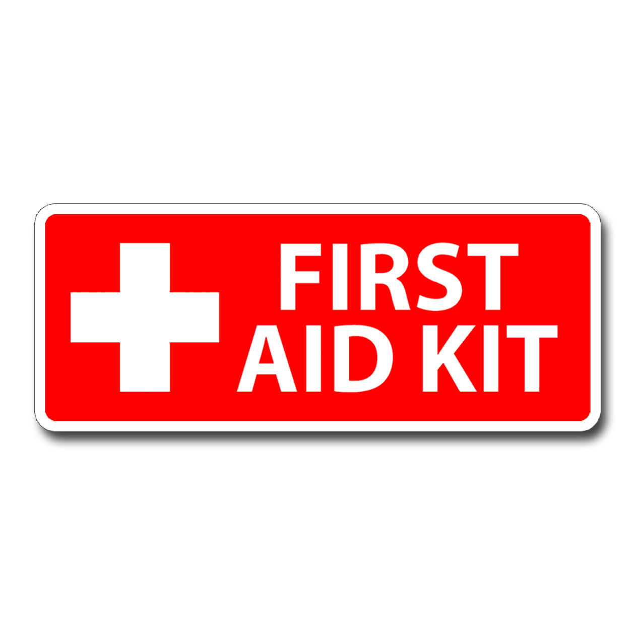 Reflective First Aid Kit Sticker - RED | Real Sticky