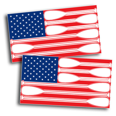 Paddle USA Flag Sticker Decal SUP Paddles US America