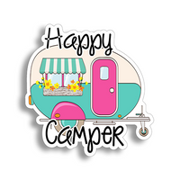 3" Retro Happy Camper Sticker