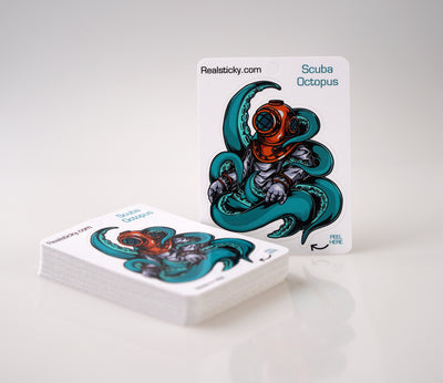 Scuba Octopus Sticker