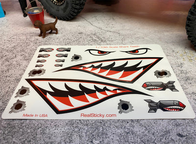 Shark Teeth 1:10 Missile Bomb Eye Sticker Sheet