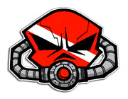 Diver Down Breathe Skull Mask Sticker