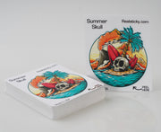 summer skull sticker