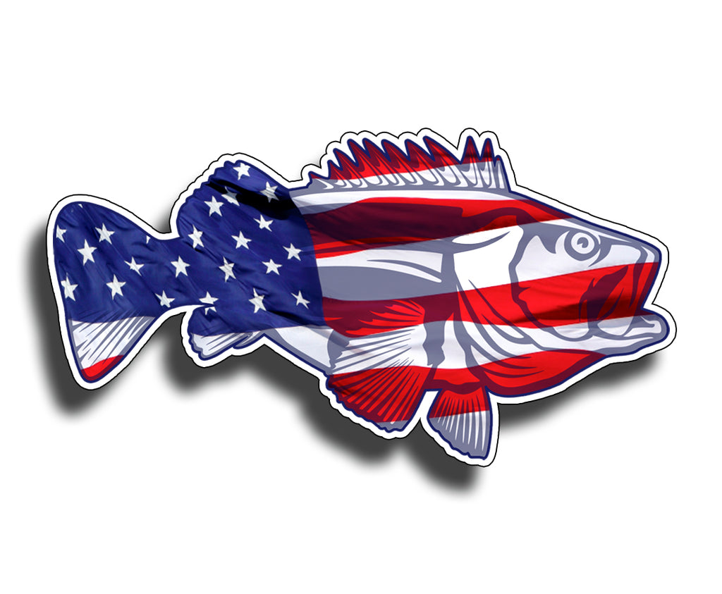 USA Bass Fish Sticker