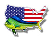 USA Mahi Dolphin Flag Sticker