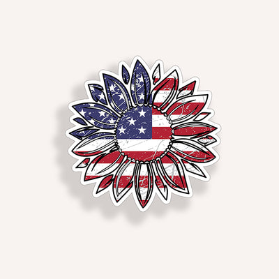 USA Flag Sunflower 4 inch