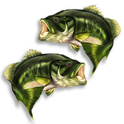 Bass Sticker 12 inch fish PAIR Left and Right