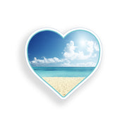 Beach Ocean Scene Heart