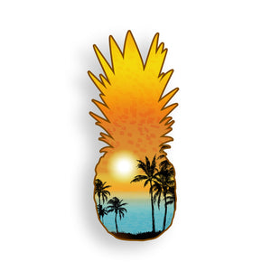 Pineapple Beach Scene Sticker