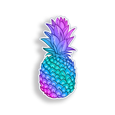 Blue and Purple Pineapple Sticker