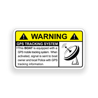 Boat GPS Warning Sticker