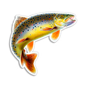 FISH STICKERS, brown trout decal
