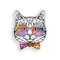 Groovy Bow tie Cat Sticker