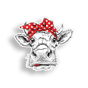 Cow with Red Bandanna Sticker