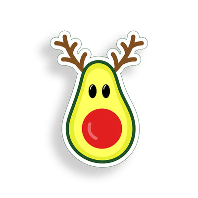 Reindeer Avocado Sticker