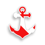 Diver Down Anchor Sticker