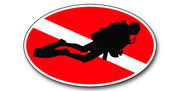 Diver Down Oval Sticker