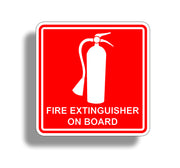 Fire Extinguisher On Board Sticker Decal