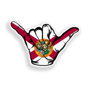 Florida Flag Hang Loose Sticker