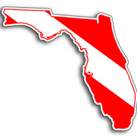 Florida Diver Down Sticker Decal