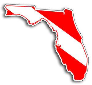 Florida Diver Down Sticker Decal