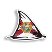 Florida Redfish Fin - 4 inch Sticker