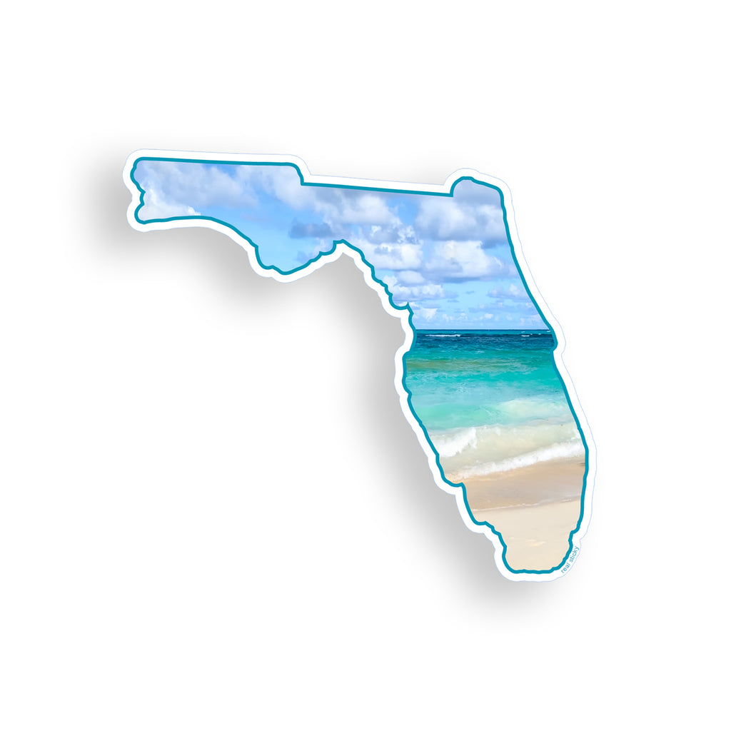 Beach Sticker Spicky Florida Beach Ocean Sticker | Real Sticky
