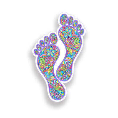 Flower Footprint Sticker