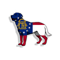 Georgia Flag Labrador Dog Sticker