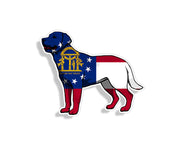 Georgia Flag Labrador Dog Sticker
