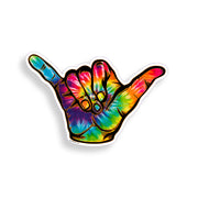 Tie Dye Hang Loose Sticker