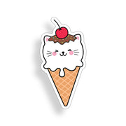 Cat Ice Cream Sticker