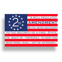 USA Flag 2nd Amendment Flag Sticker