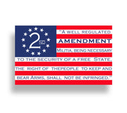 USA Flag 2nd Amendment Flag Sticker