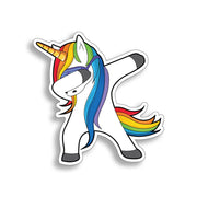 3" Dabbing Unicorn Sticker