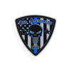 Blue Line 2nd Amendment Skull Badge