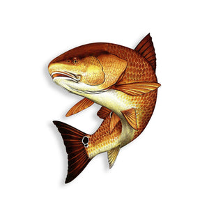3" Redfish Swim Sticker