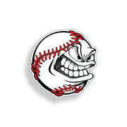 3" Angry Baseball Sticker