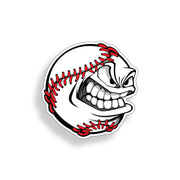 Angry Baseball Sticker 3 Inch