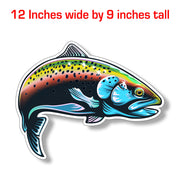 Fishing Stickers, cooler fish sticker