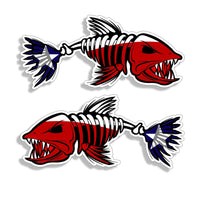 12" Pair Texas Bonefish Stickers