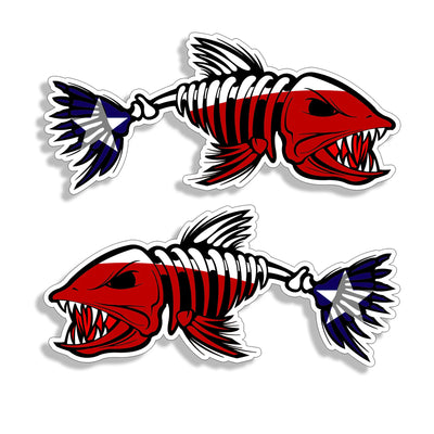  USA Redfish Sticker - Red Fish Patriotic American Flag Fishing  Decal Vinyl Die Cut : Automotive