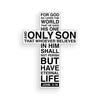 John 3:16 Cross Sticker
