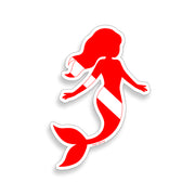 Mermaid Diver Down Sticker