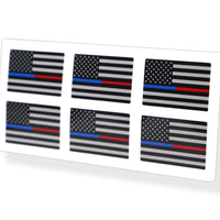 Mini Blue / Red Line USA Flag Sticker
