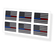 Mini Blue / Red Line USA Flag Sticker