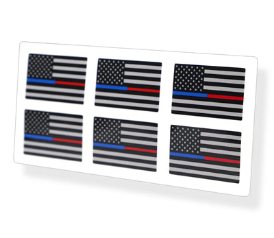 AMERICAN FLAG THIN BLUE LINE TBL VINYL DECAL REFLECTIVE STICKER UV  LAMINATED
