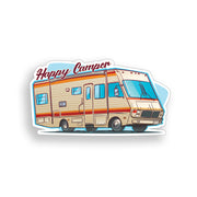 Old RV Happy Camper Sticker
