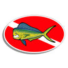 Diver Down Oval Mahi Sticker Decal
