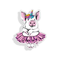 Pig Wearing TuTu Sticker